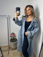 Denim jas trenchcoat Elodie blauw