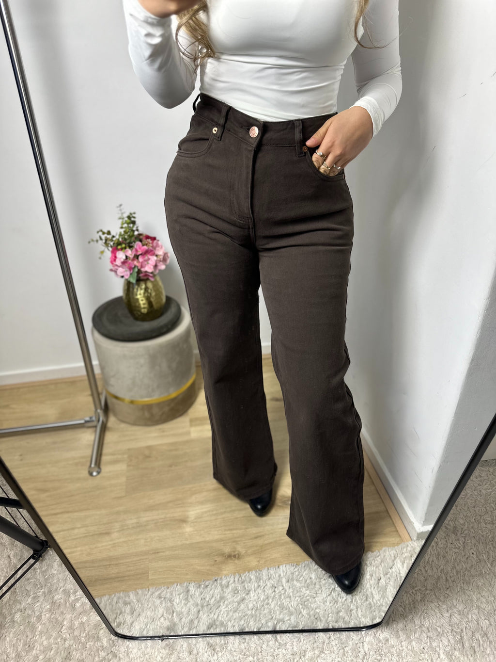 Broek Leonora bruin