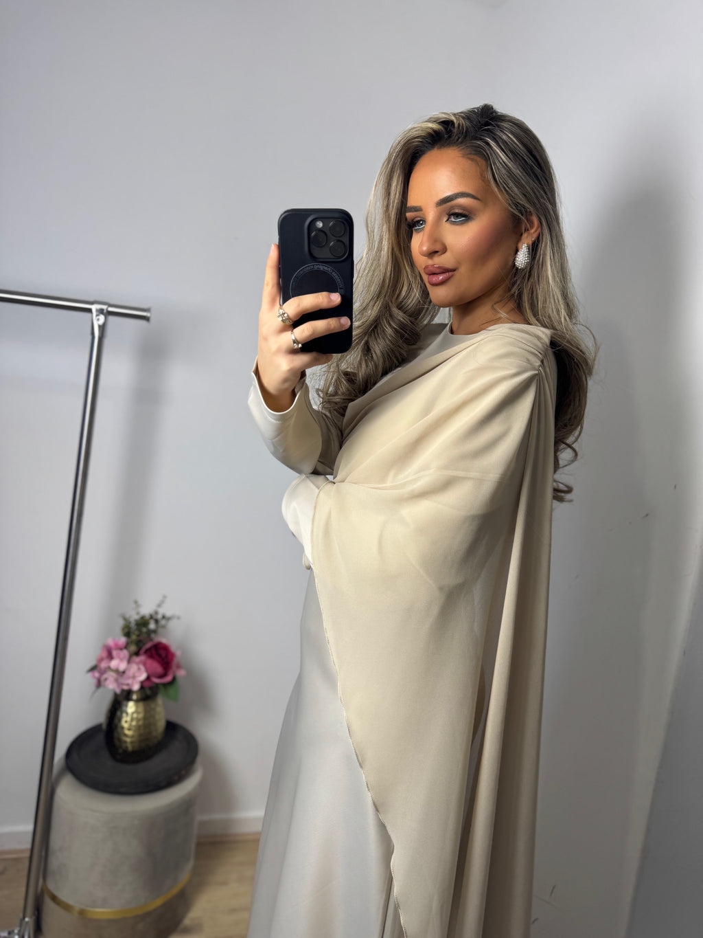 Jurk Amalia taupe
