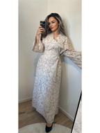 Jurk Alisa taupe/bruin