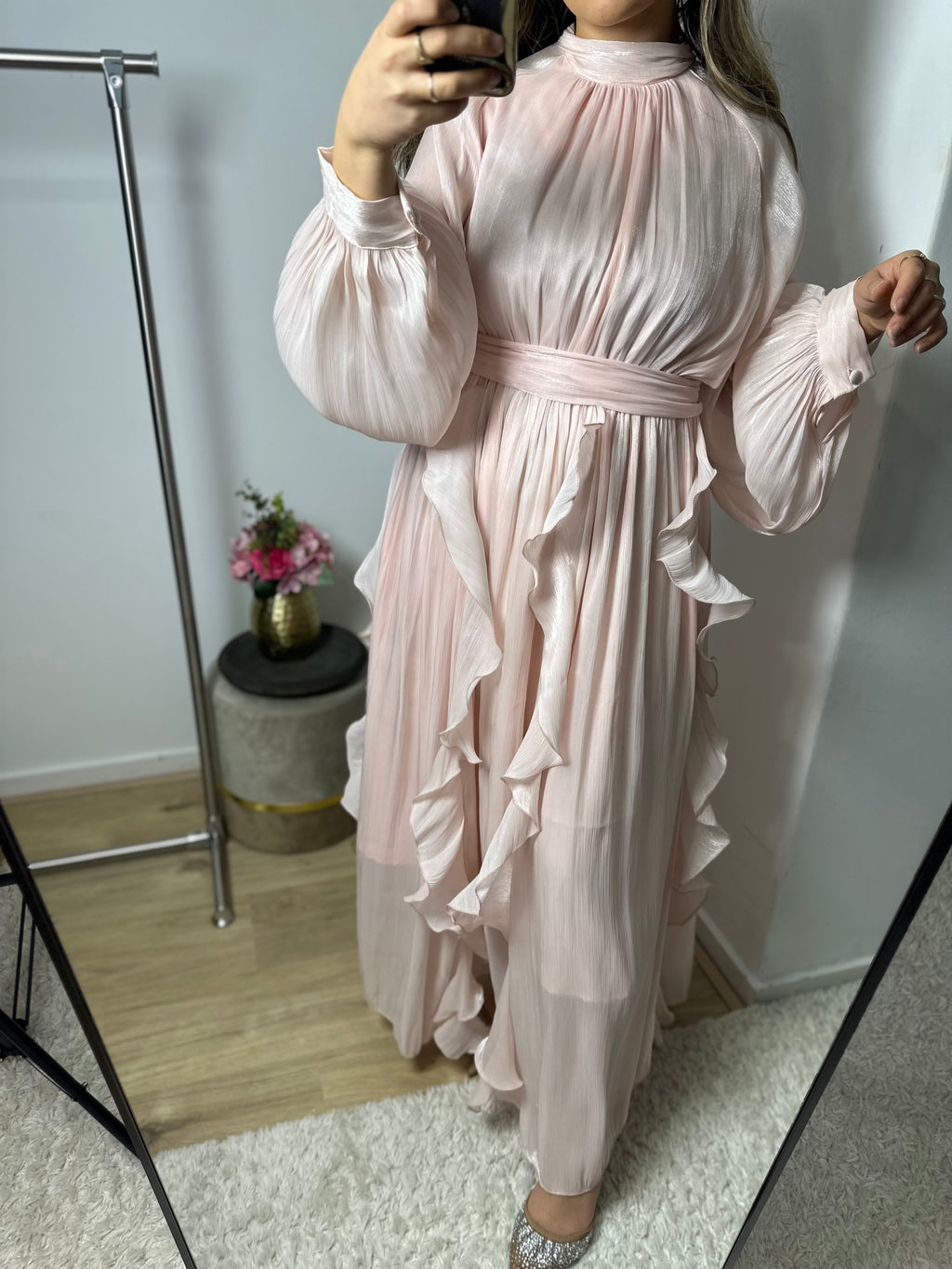 Jurk Adora silk roze