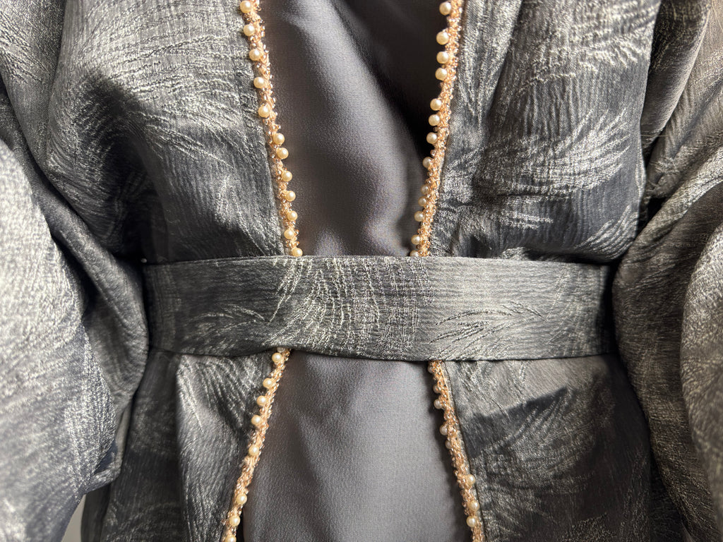 Premium abaya Safiya grijs