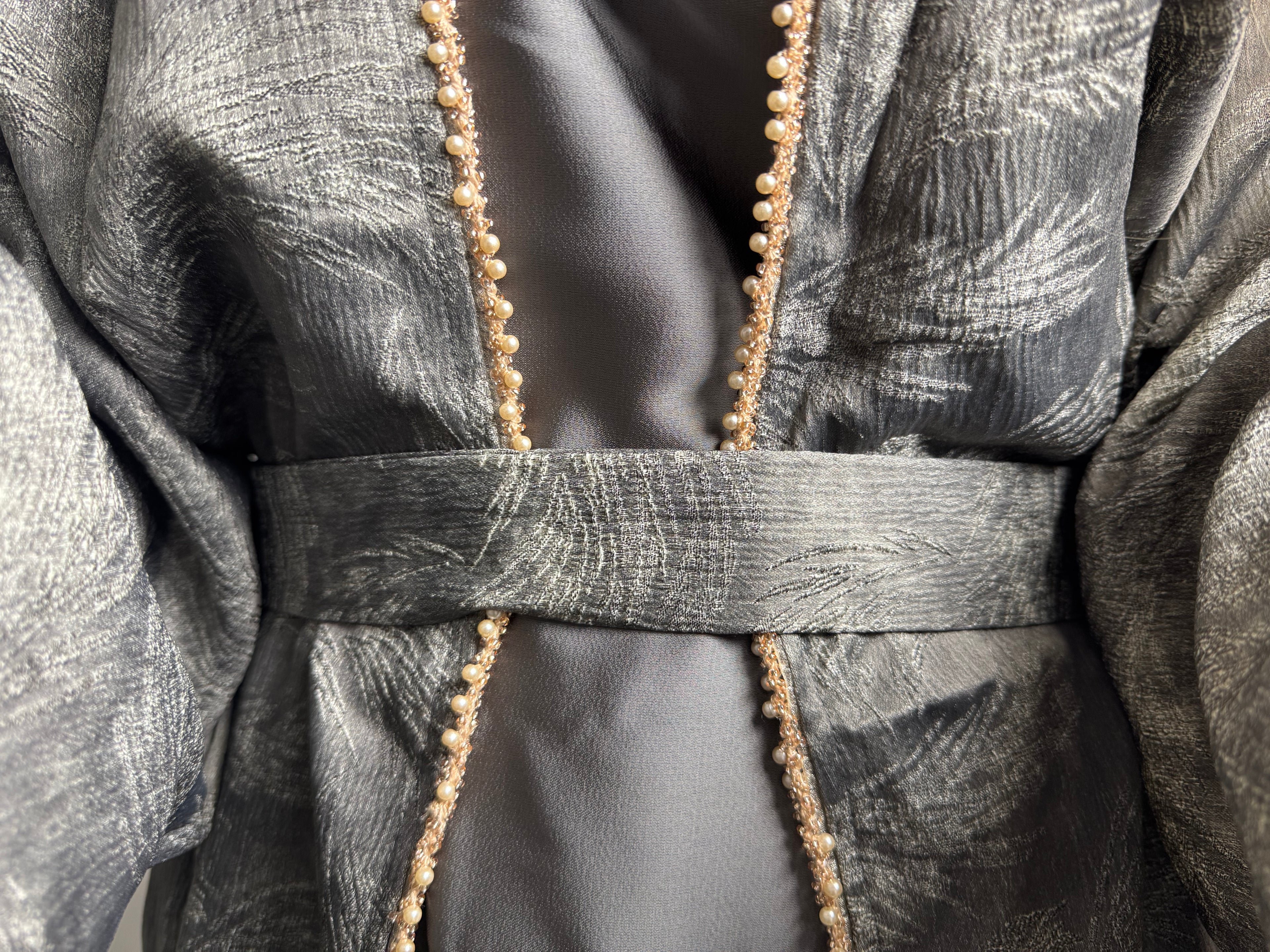 Premium abaya Safiya grijs