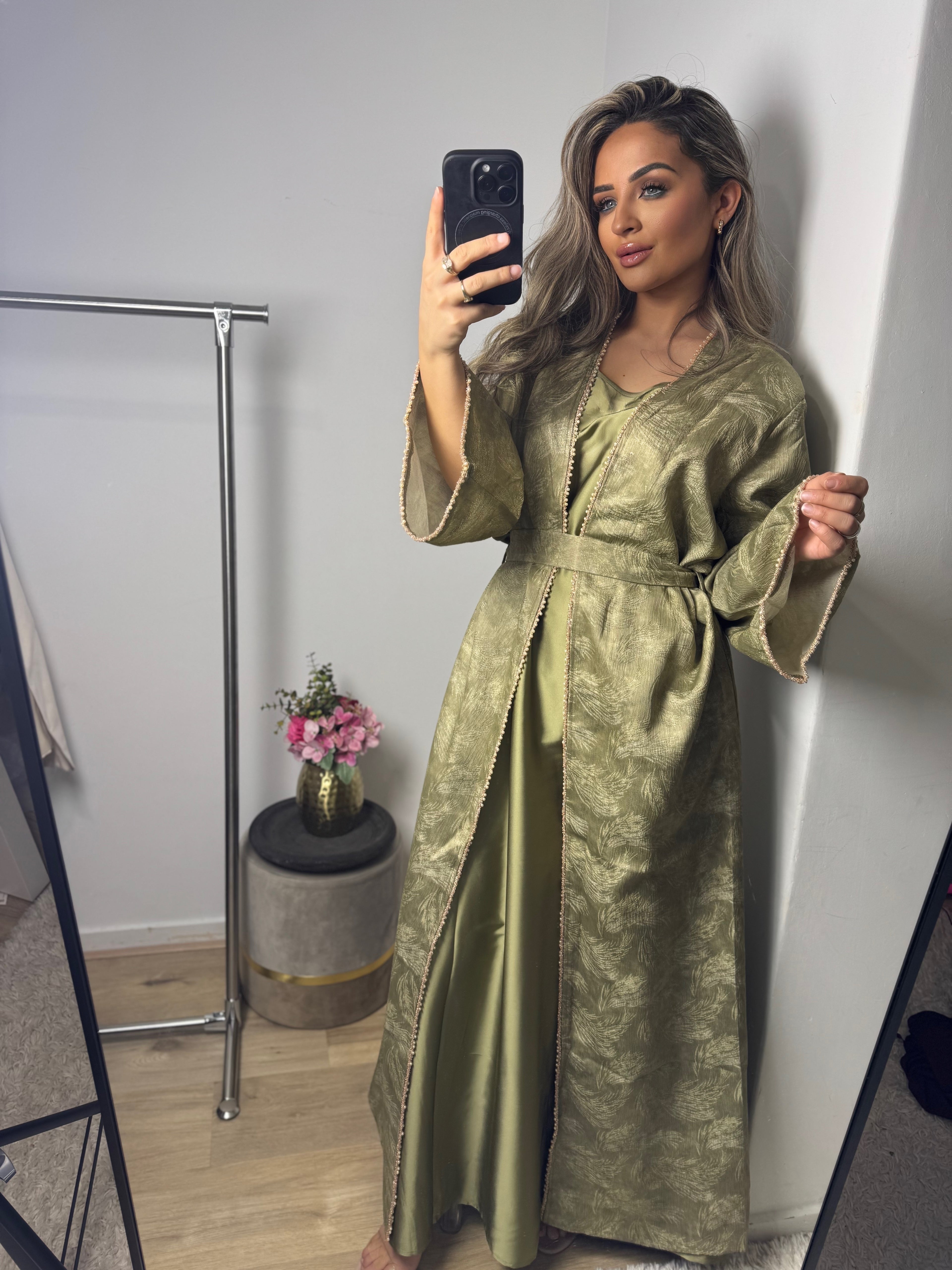 Premium abaya Safiya groen