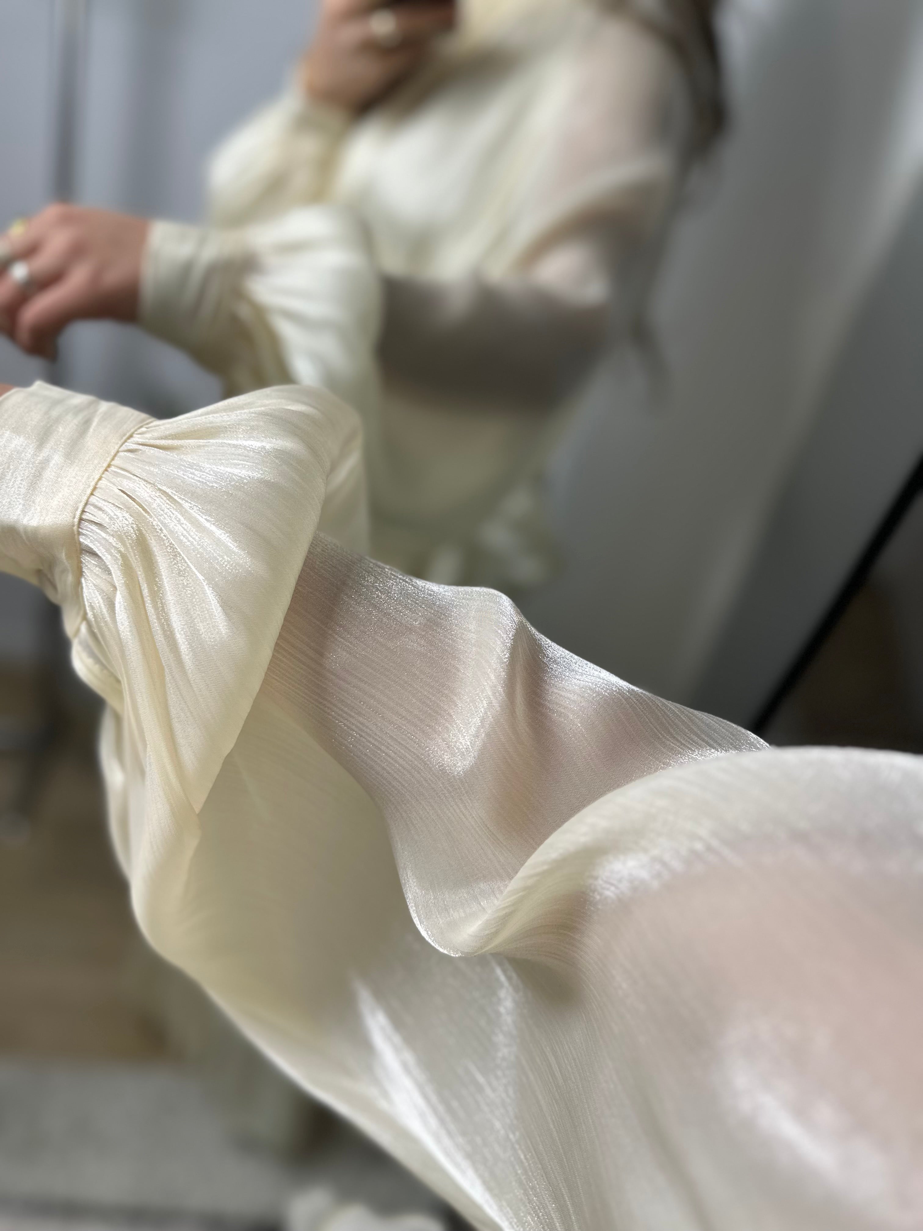 Jurk Adora silk beige