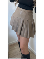 Leather Rok Taupe
