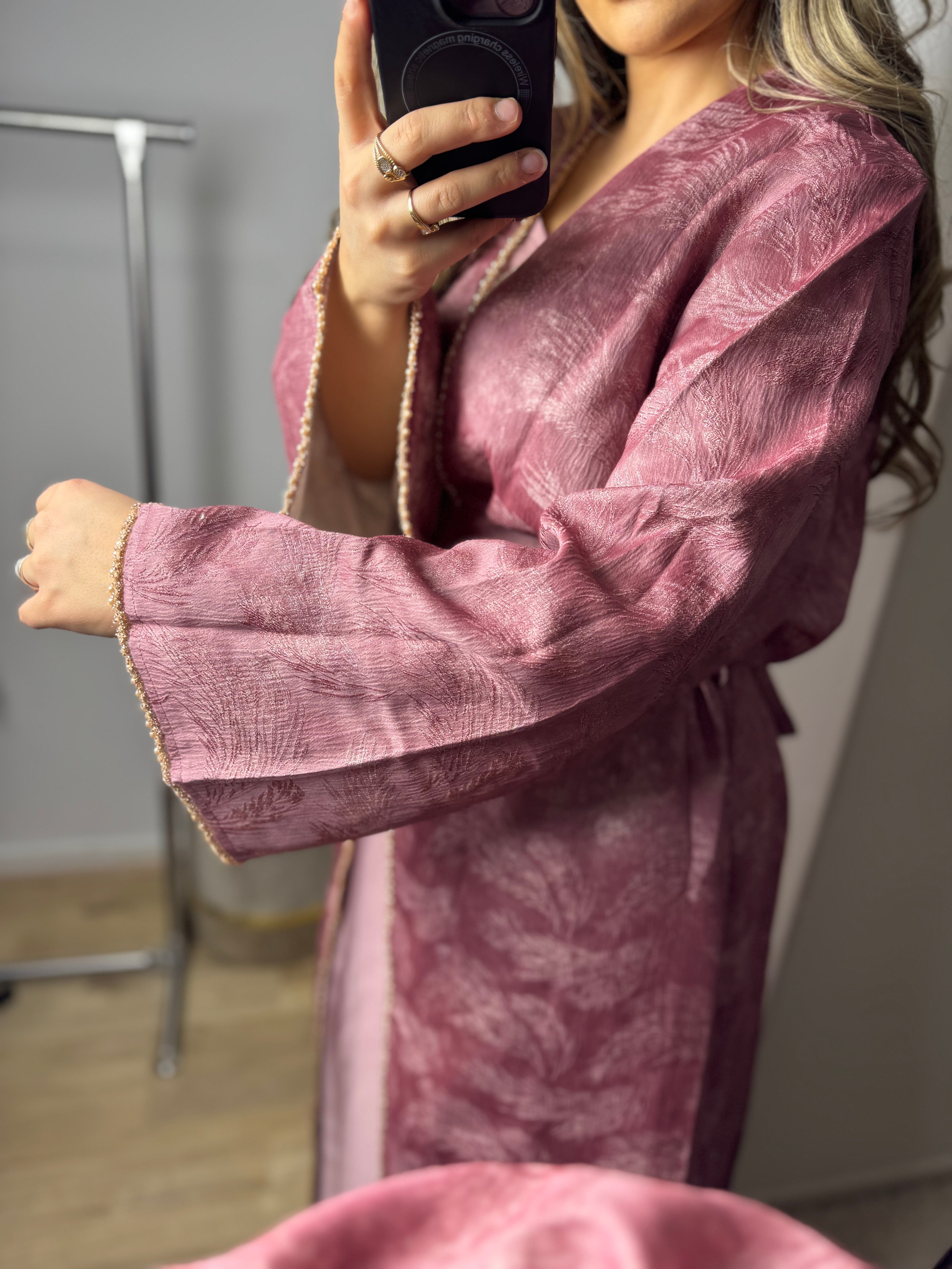 Premium abaya Safiya roze
