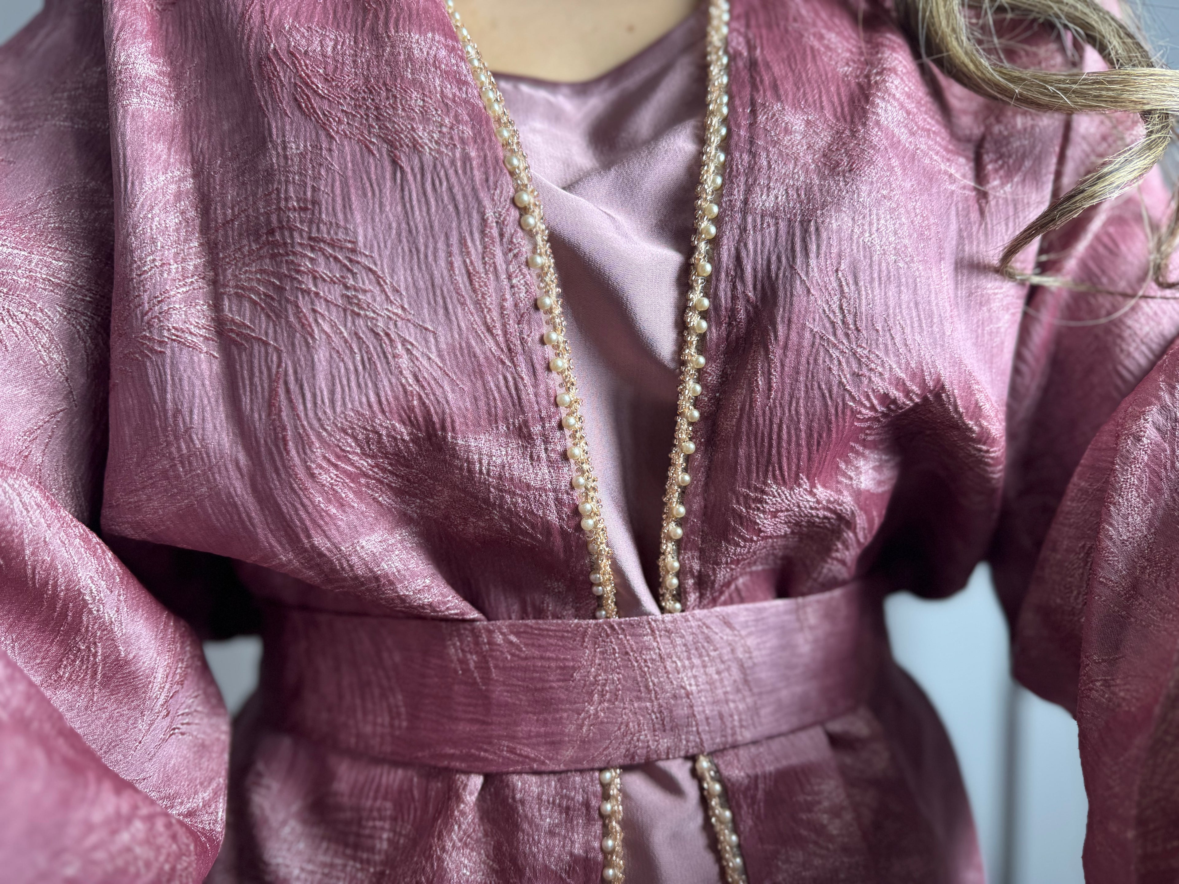 Premium abaya Safiya roze