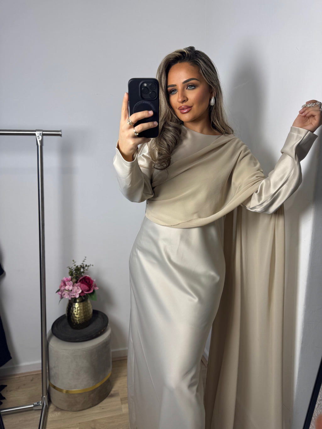 Jurk Amalia taupe