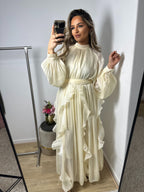 Jurk Adora silk beige