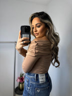 Top Aya taupe