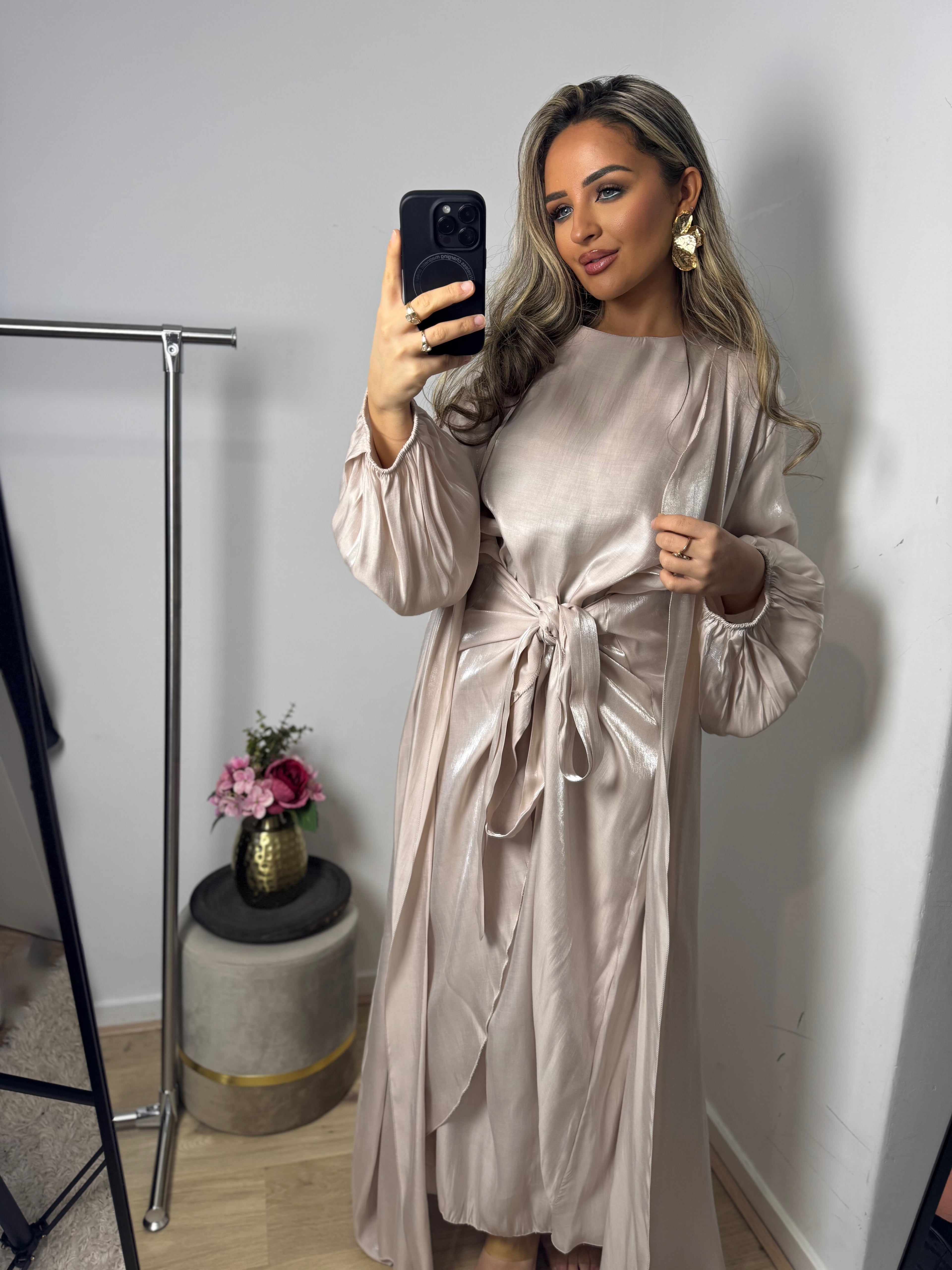 Kimonoset Amber taupe