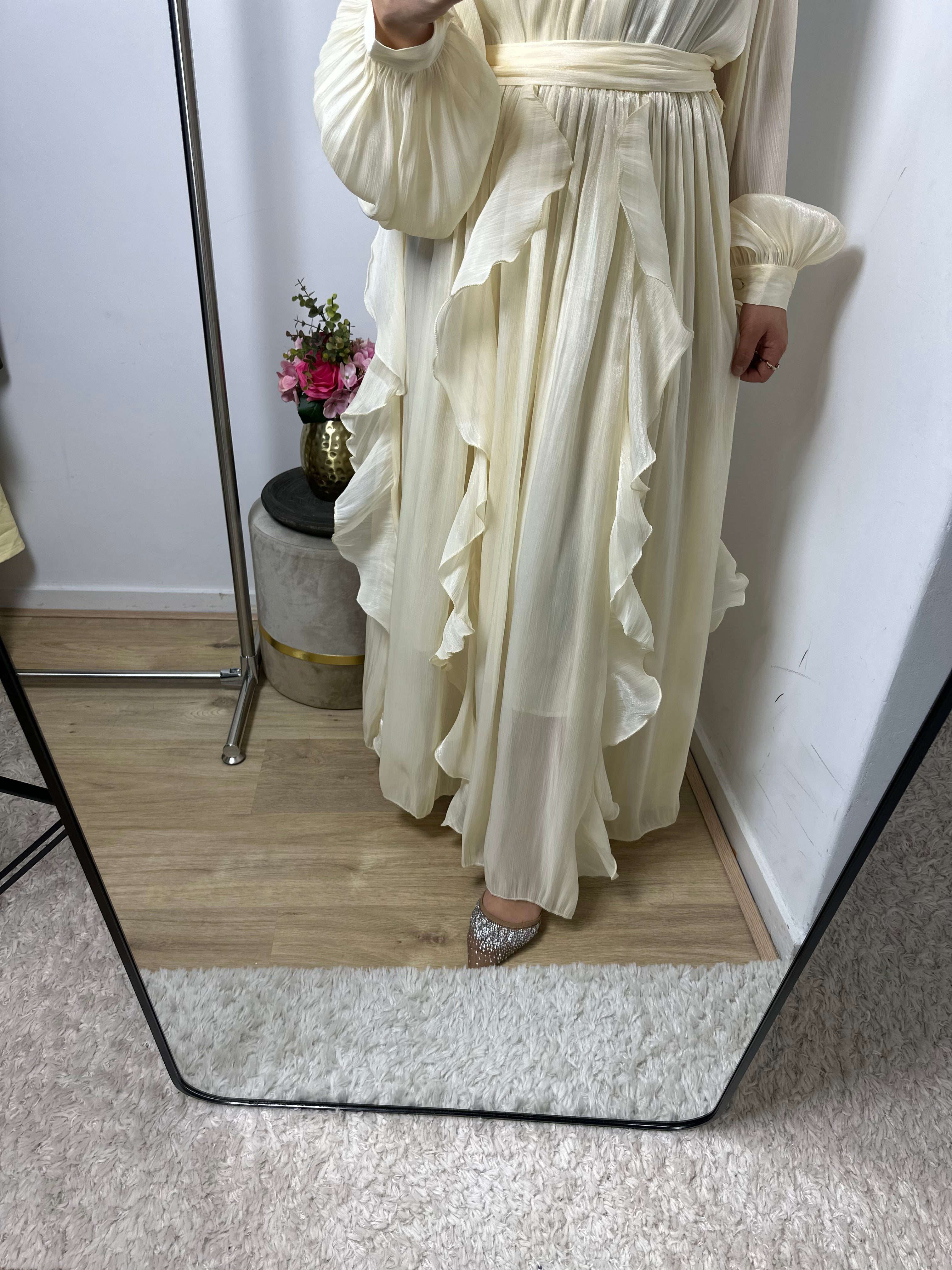 Jurk Adora silk beige