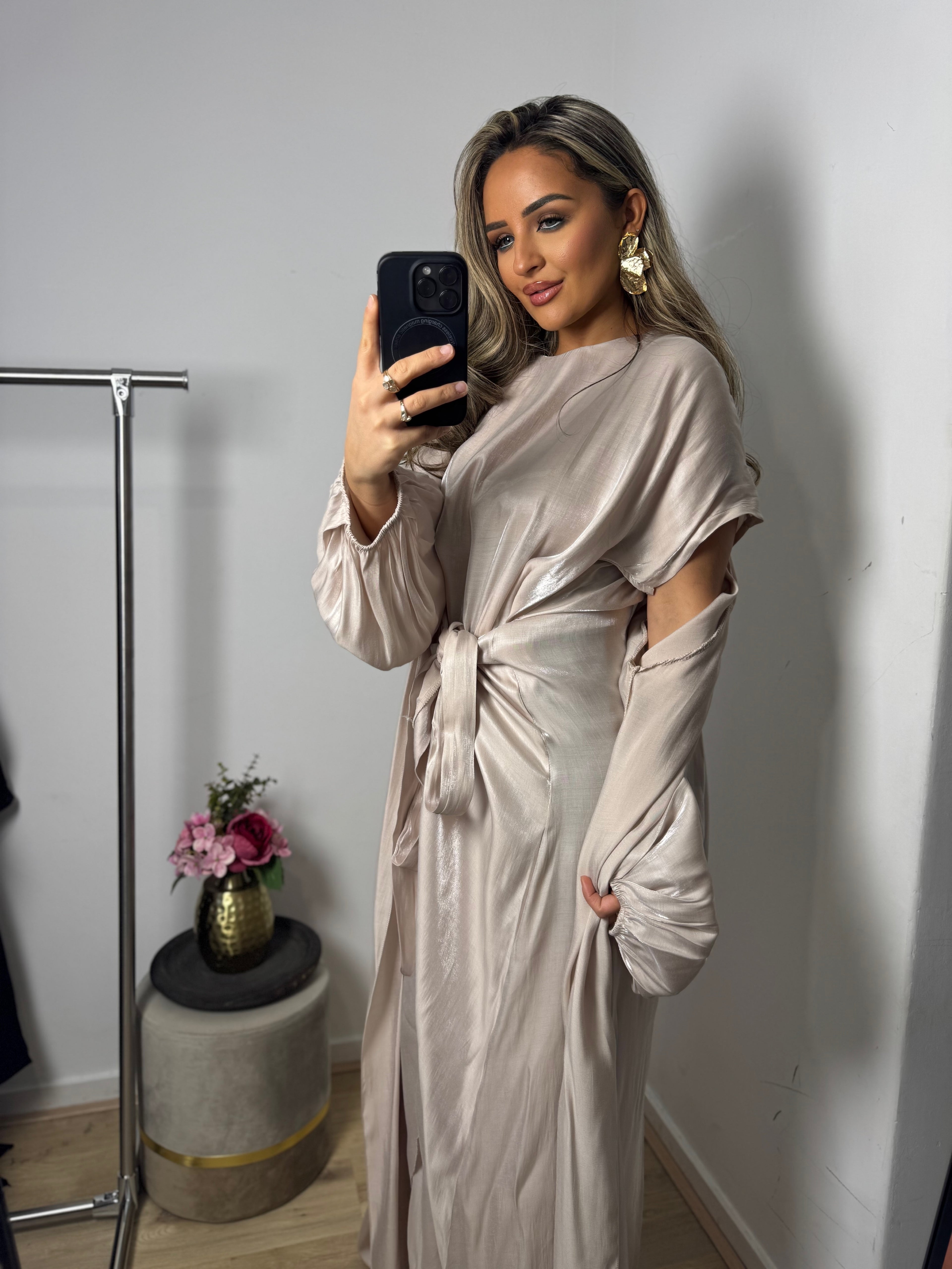 Kimonoset Amber taupe