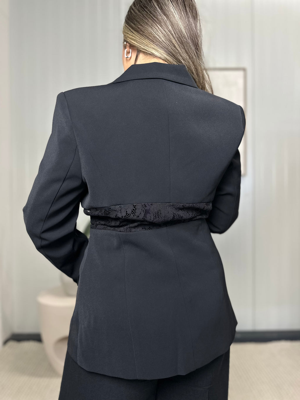 Lace Blazer Tiara zwart