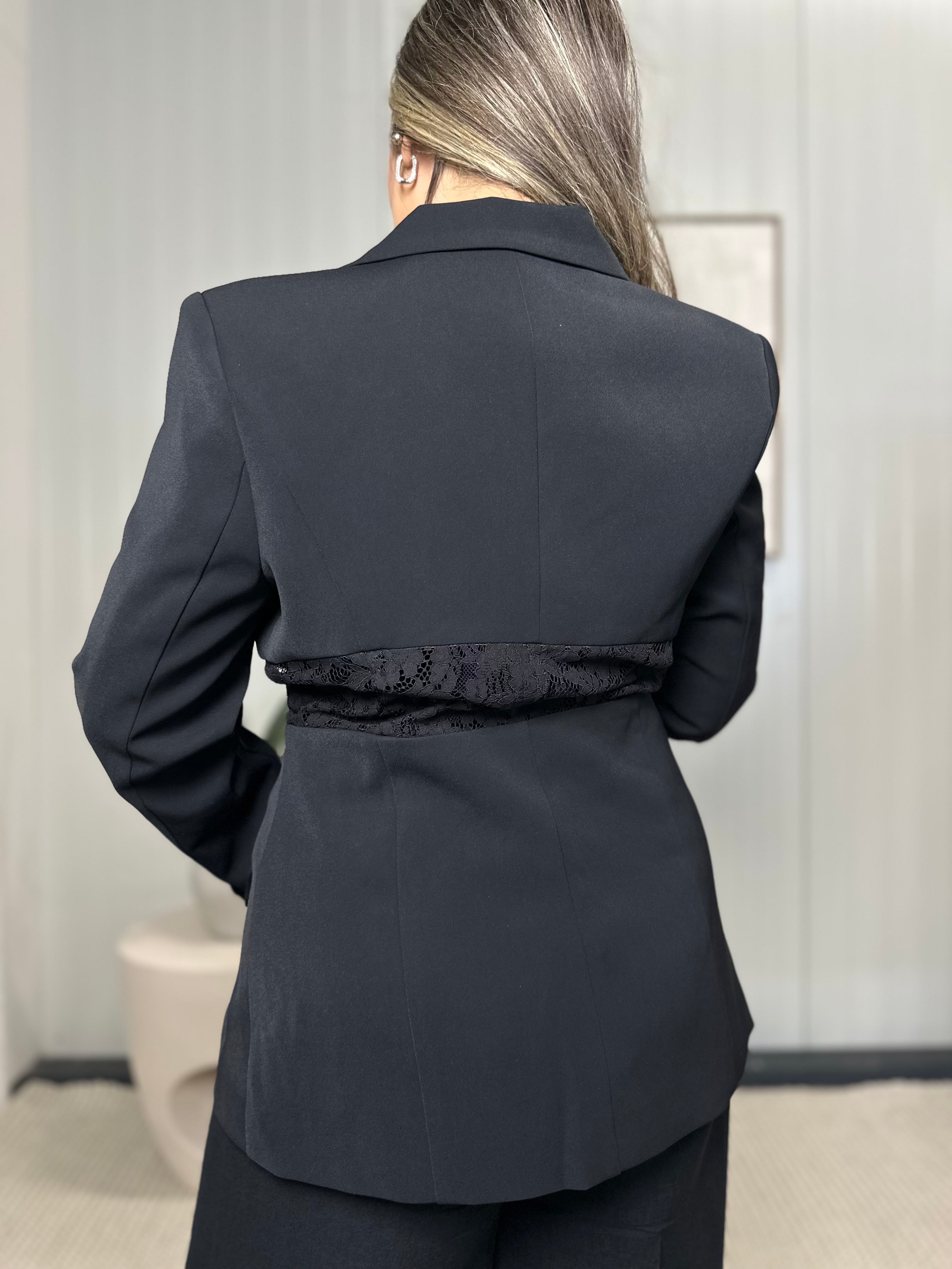 Lace Blazer Tiara zwart