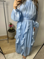 Jurk Adora silk blauw