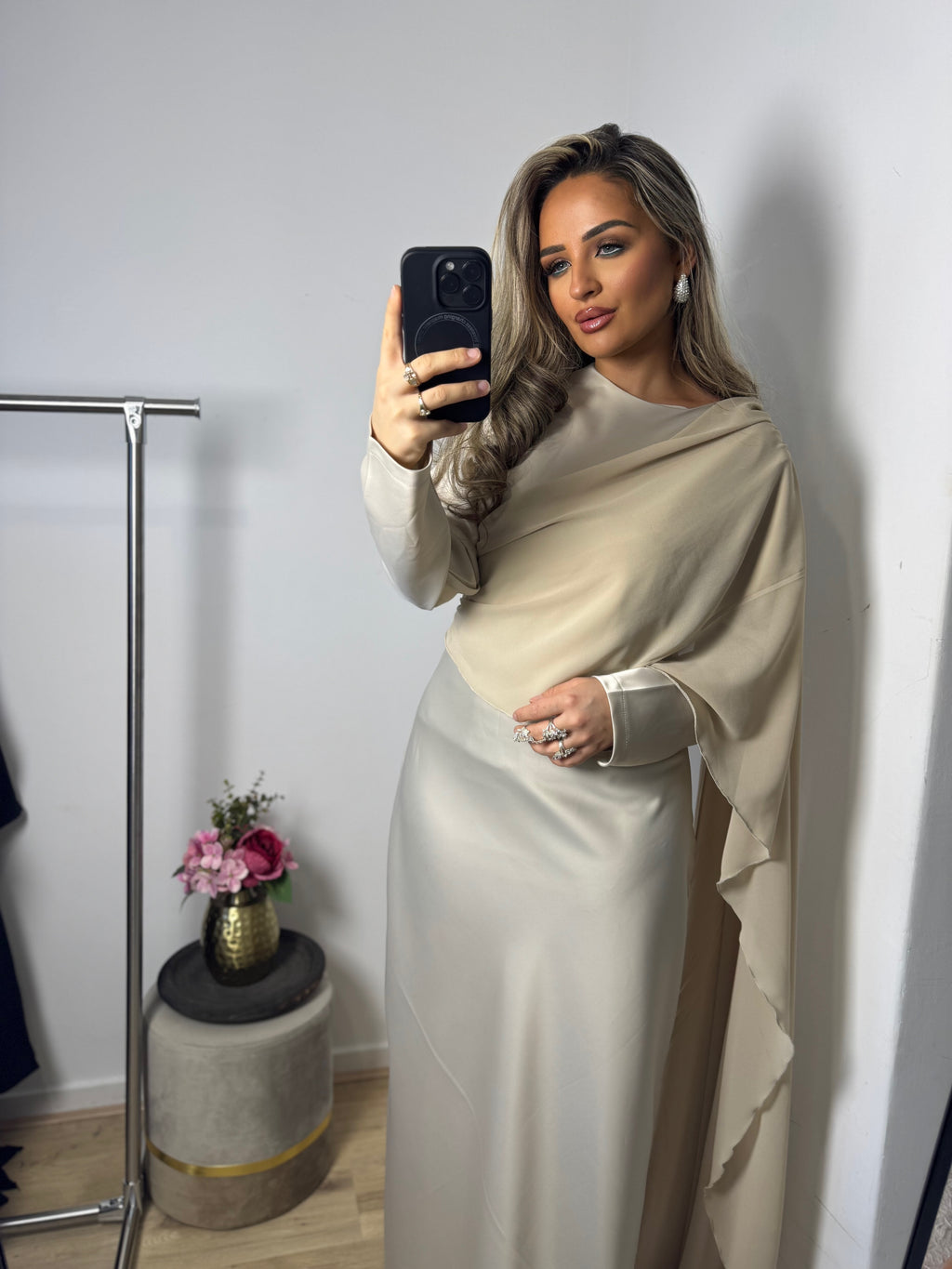 Jurk Amalia taupe