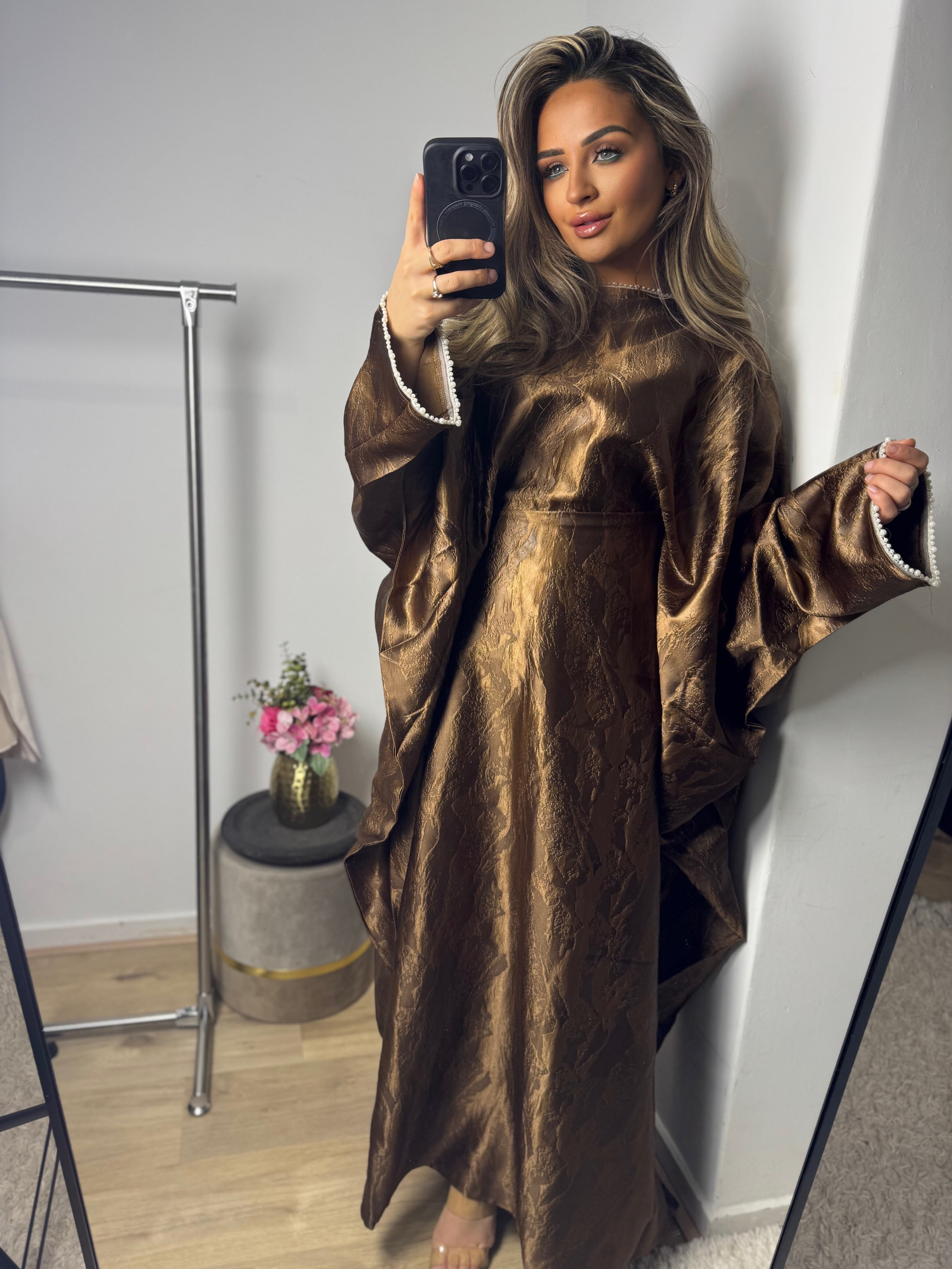 Premium  abaya Layla bruin