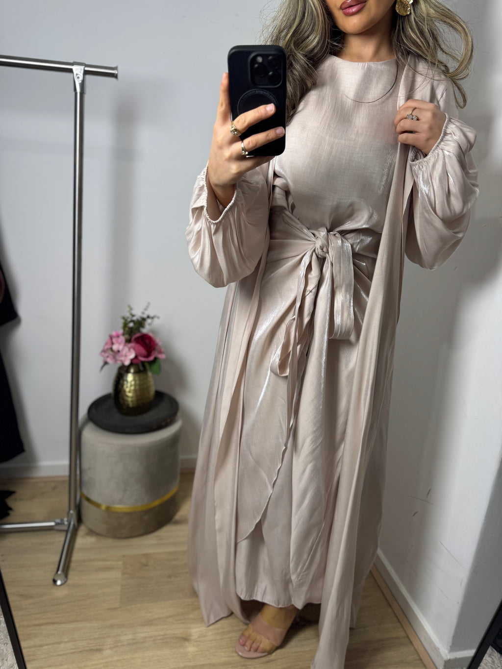 Kimonoset Amber taupe