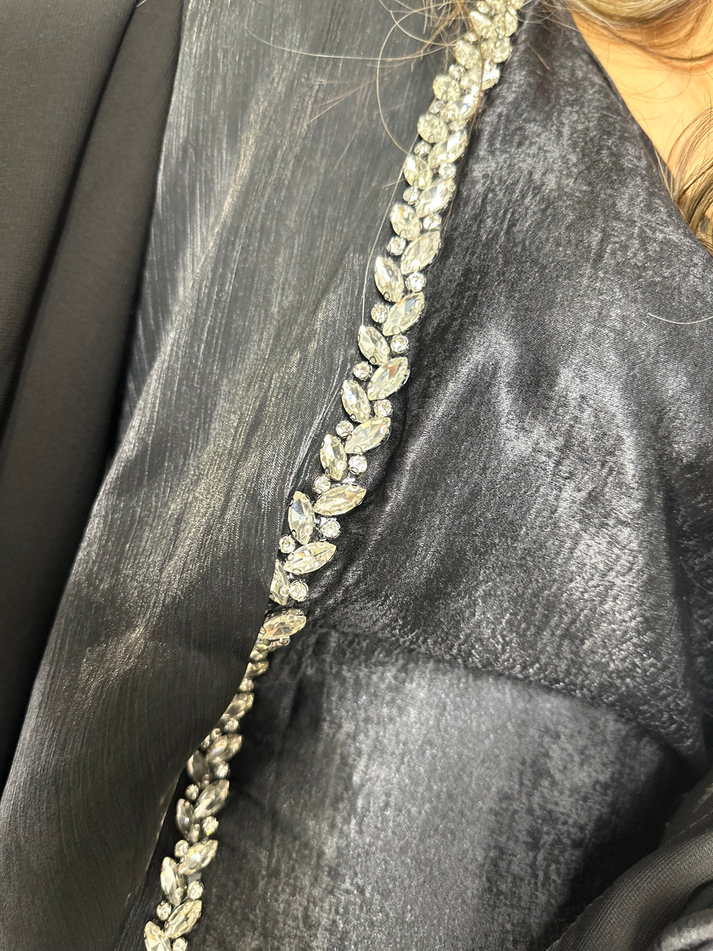 Dubai abaya diamond zwart