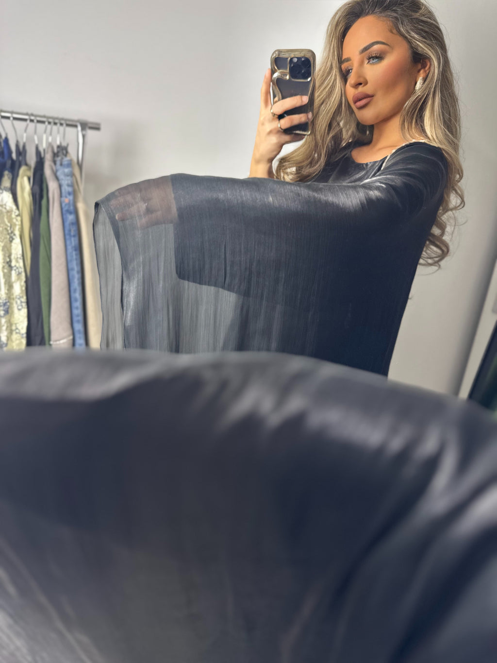 Dubai abaya diamond zwart