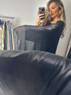 Dubai abaya diamond zwart