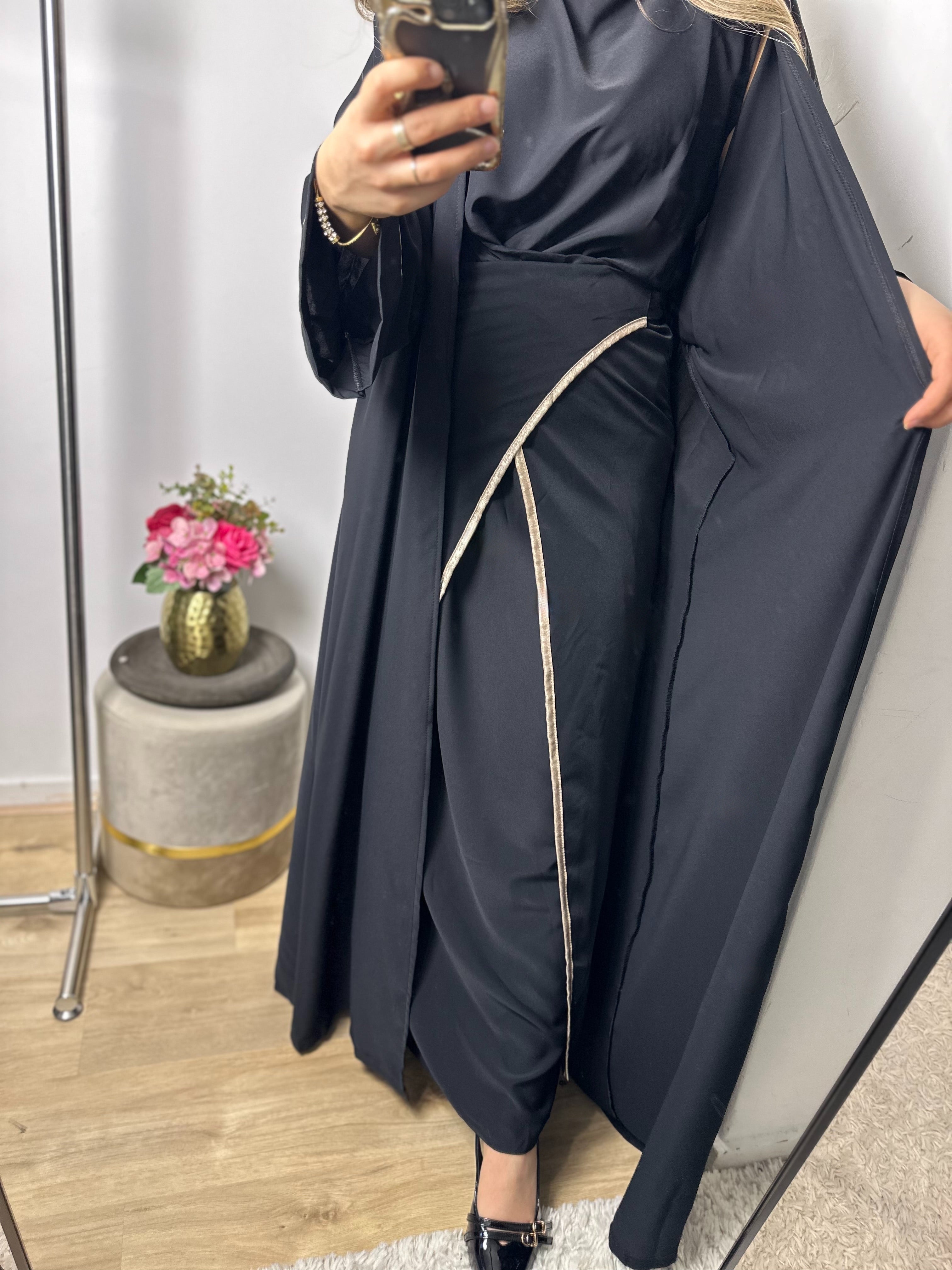 Kimonoset Melissa zwart