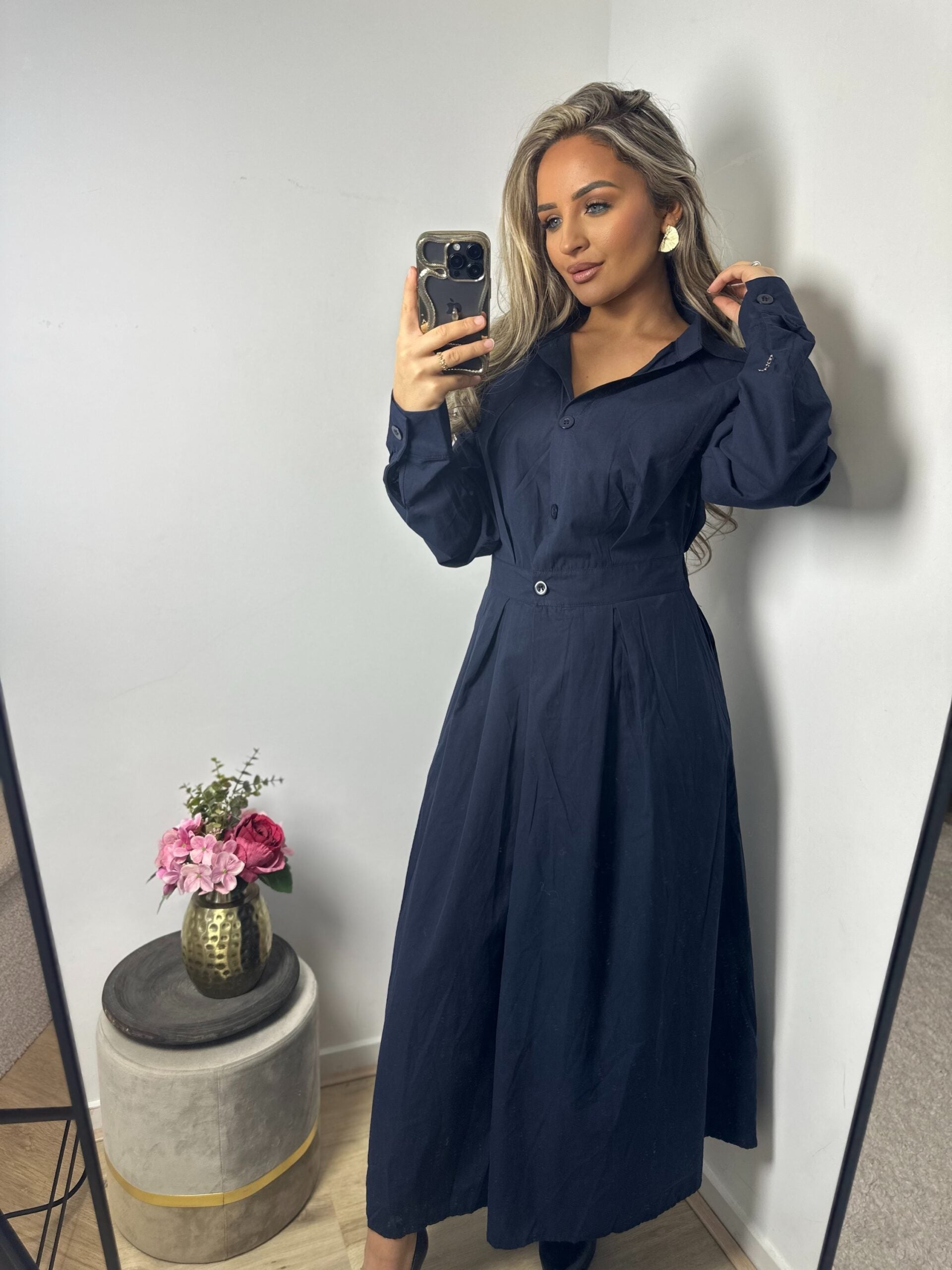 Jurk Emma donkerblauw